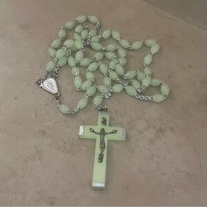 Glow in the dark catholic plastic 17” rosary